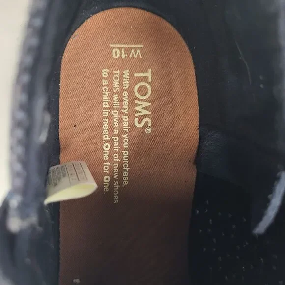 Toms Boots Womens 10 Deia Ankle Booties Blue Suede Side Zip Block Heels 10010981 - Picture 7 of 9